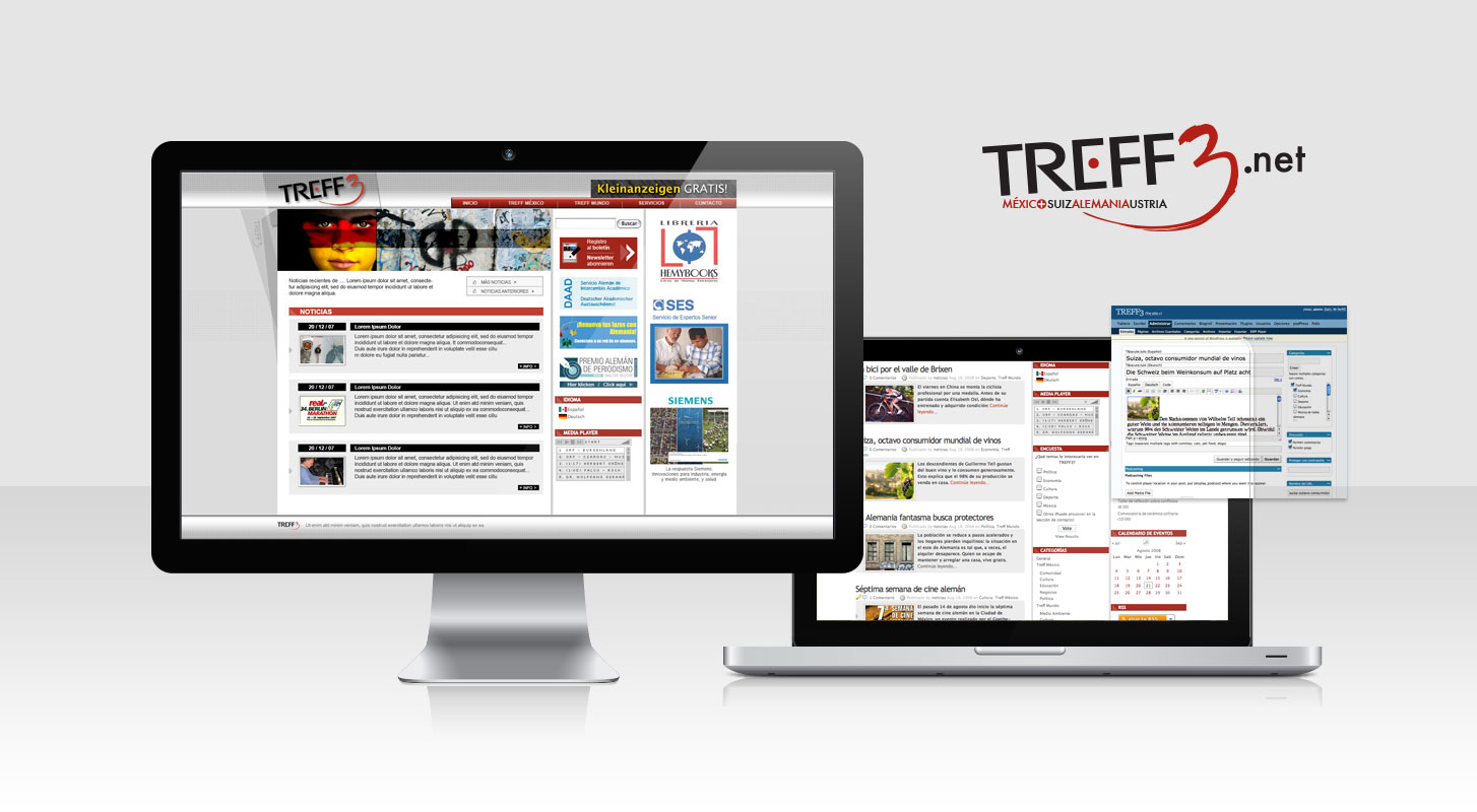 Treff3 sitio web y CMS